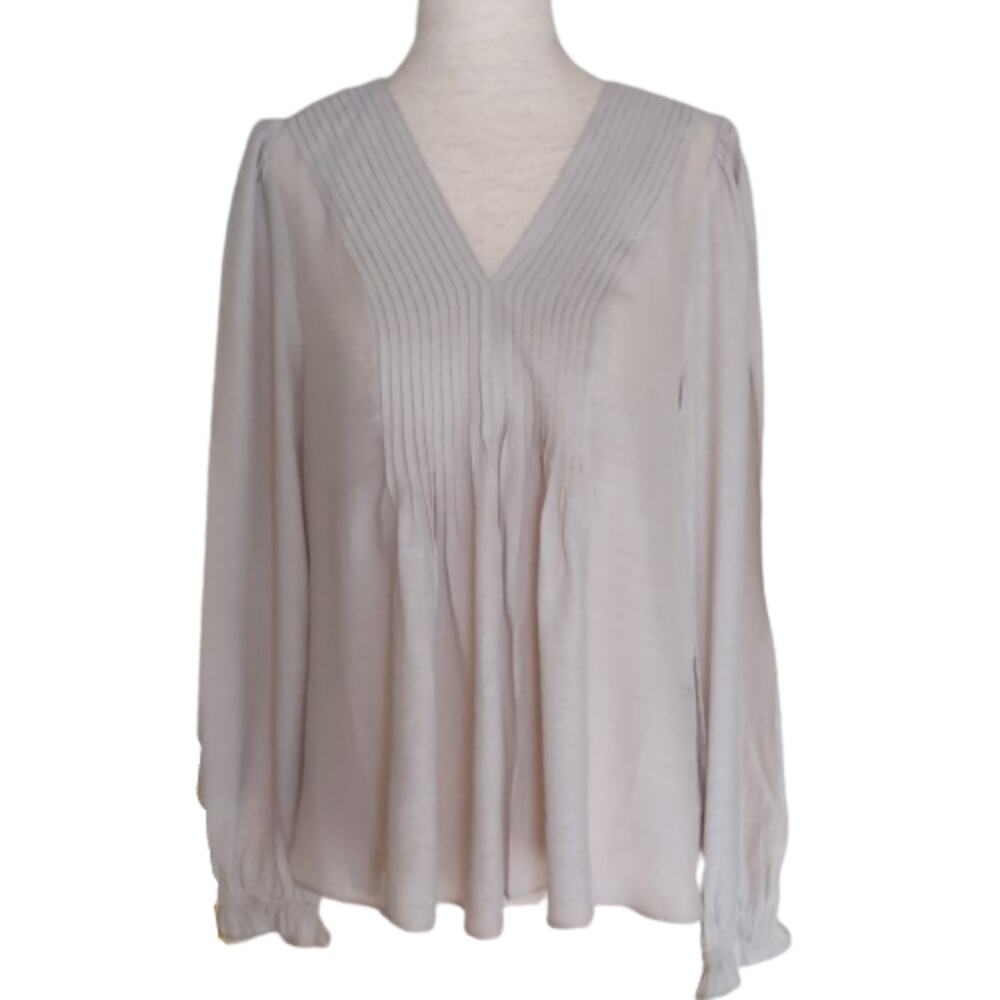 Nanette Lepore Long Sleeve Pintuck Blouse Small